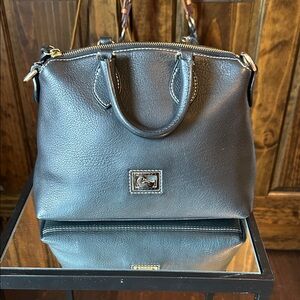 Dooney & Bourke Dark Black Leather Satchel